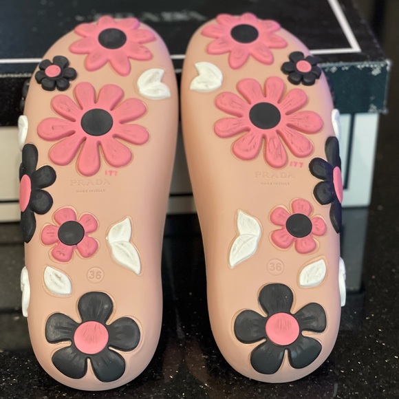 Prada Flower Rubber Pool Slides - Picture 6 of 8